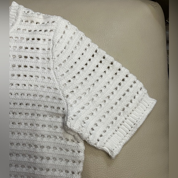 NWT - J. Crew Women’s Short Sleeve Open Knit Cardigan - Size L - Picture 4 of 7